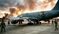 ஈரான் தாக்குதலில் சேதமடைந்த அமெரிக்க ராணுவ விமானம் – பழுதுபார்க்க ஐக்கிய இராச்சிய ஓடுதளத்திற்கு வருகை